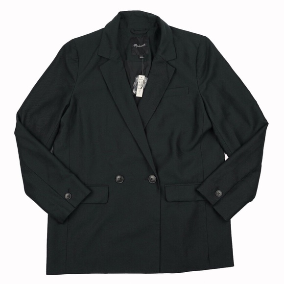 New Madewell Caldwell Double-Breasted Blazer in Black - Picture 5 of 6